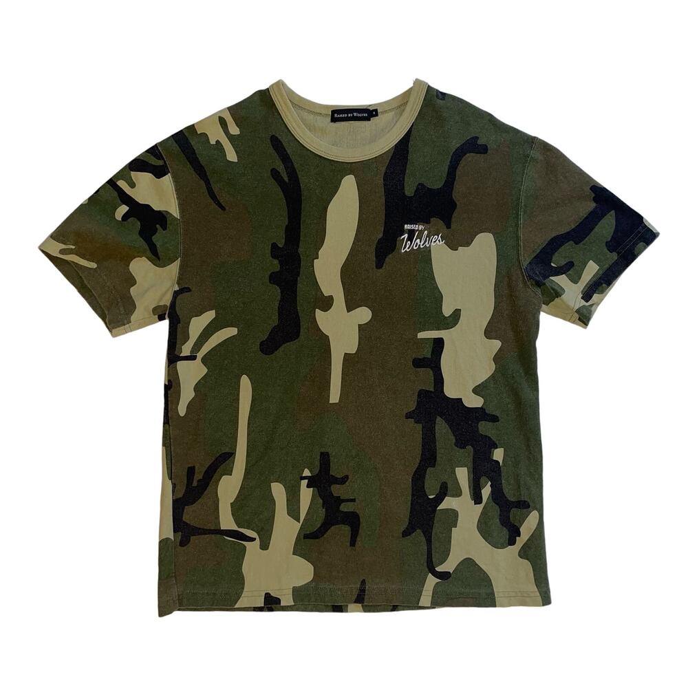 Raised By Wolves FW2019 Embroidered Camouflage Varsity T-shirt
